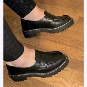 Torrid Black vegan  Leather Loafers in size 8ww